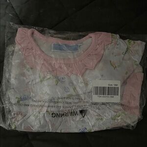 Trotters Pink and White Kids Casual Dress